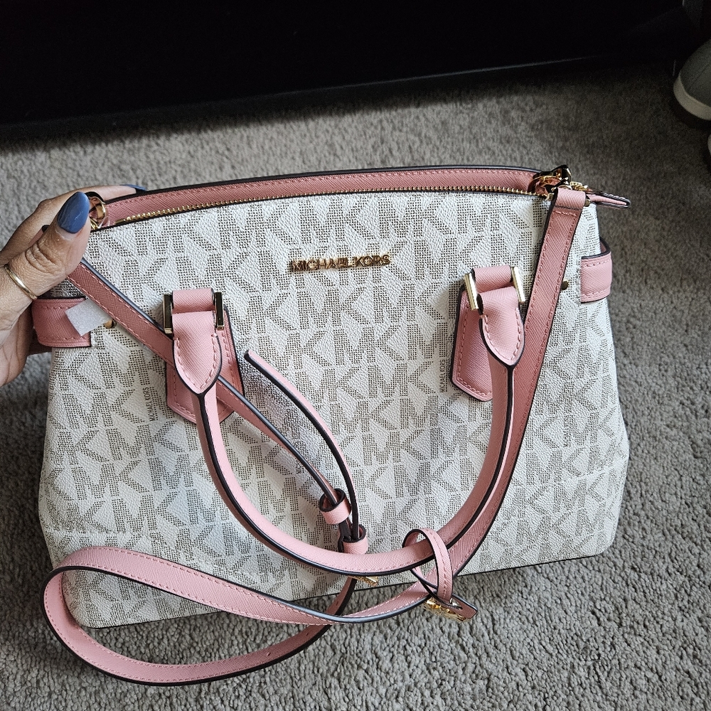 Pink and Cream Michael Kors Tote
